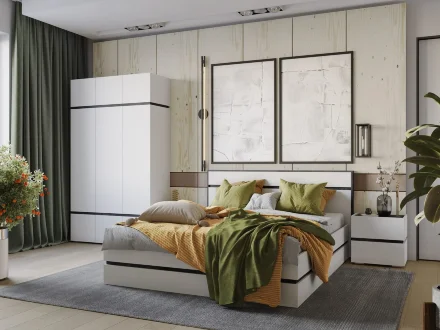 Пенал Аркон, Белый / Бетон темный 